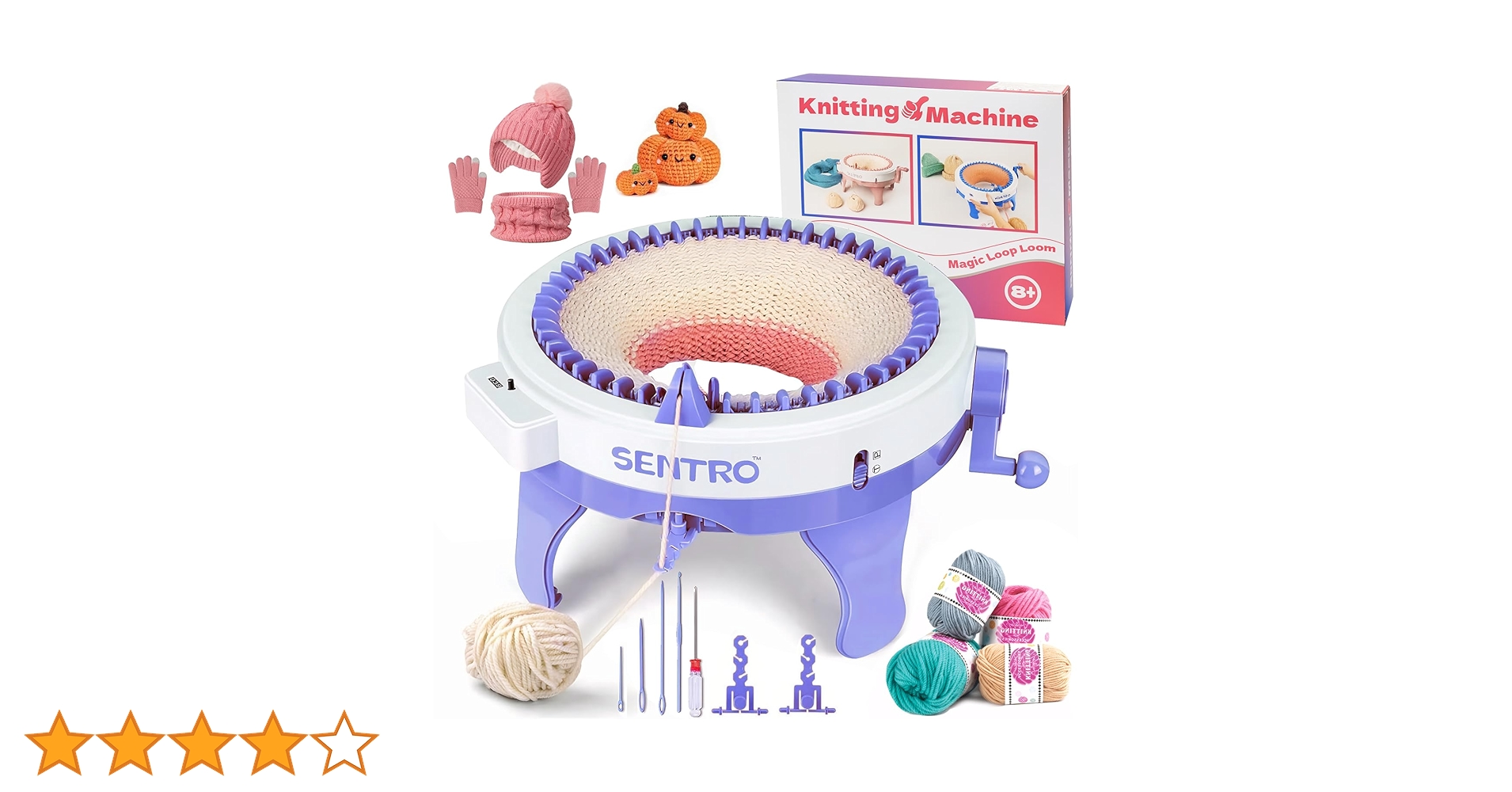 編み機 Amazon | SENTRO 編み機 40本針 スマート丸編機 ダブル編み機 大人用